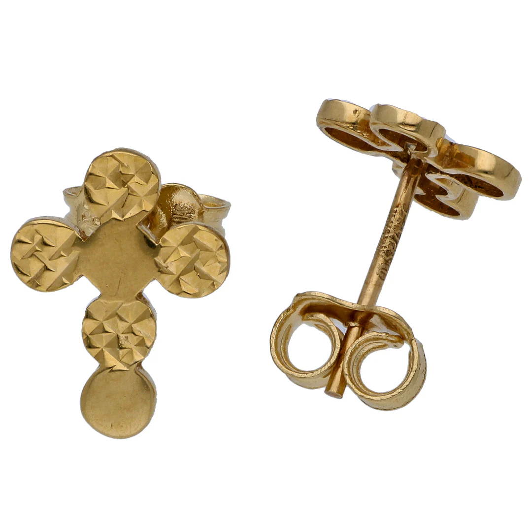 Gold Jesus Cross Shaped Pendant Set 18KT - FKJNKLST18KU6496 - Image 4