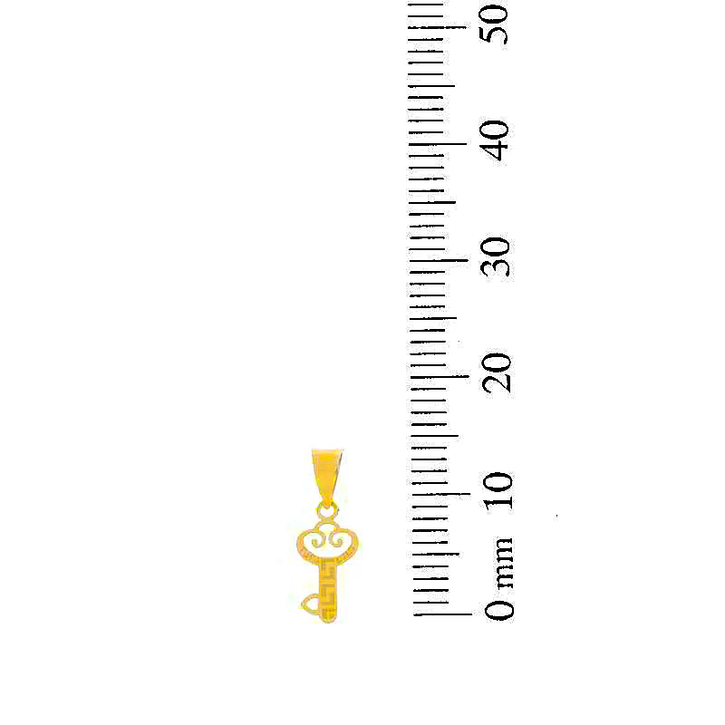 Gold Key Pendant 18KT - FKJPND18KU1042 - Image 2