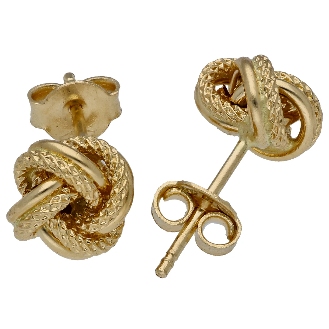 Gold Knot Shaped Pendant Set 18KT - FKJNKLST18KU6483 - Image 3