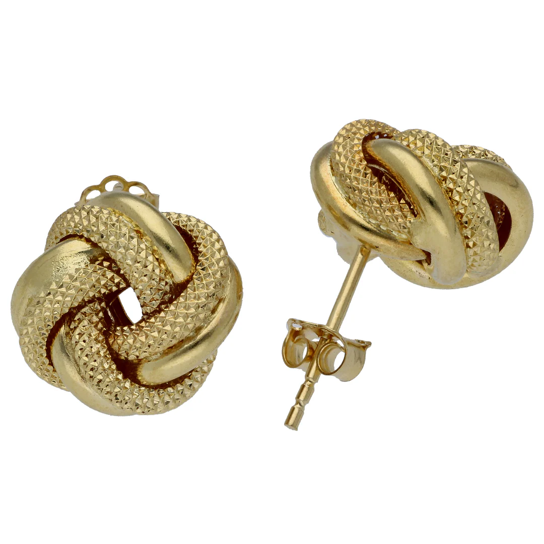 Gold Knot Shaped Pendant Set 18KT - FKJNKLST18KU6484 - Image 3