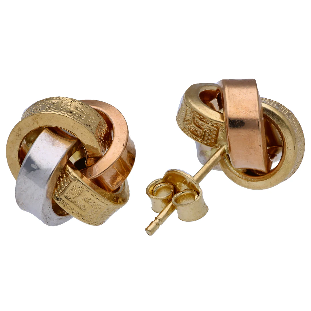 Gold Knot Shaped Pendant Set 18KT - FKJNKLST18KU6520 - Image 4