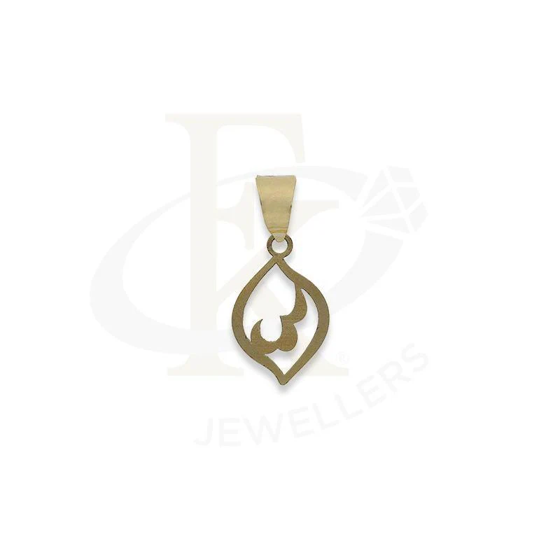 Gold Leaf Shaped Pendant 18KT - FKJPND18K2331