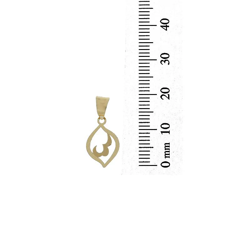 Gold Leaf Shaped Pendant 18KT - FKJPND18K2331 - Image 2