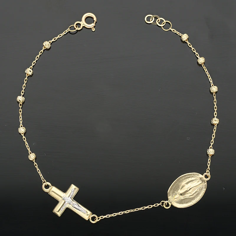 Gold Mother Mary & Jesus Bracelet 18KT - FKJBRL18KU1001 - Image 5