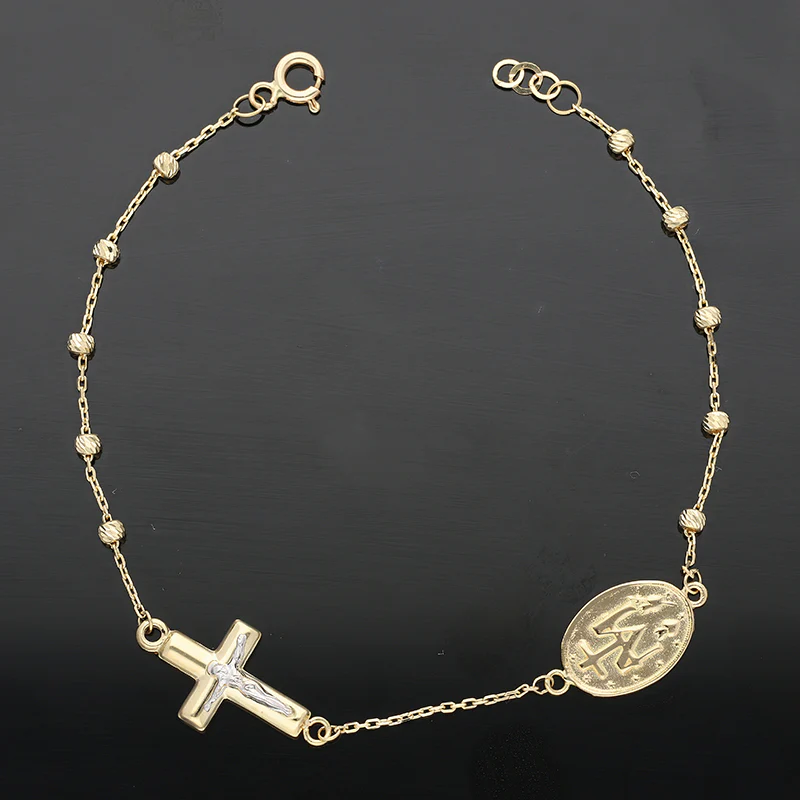 Gold Mother Mary & Jesus Bracelet 18KT - FKJBRL18KU1001 - Image 6