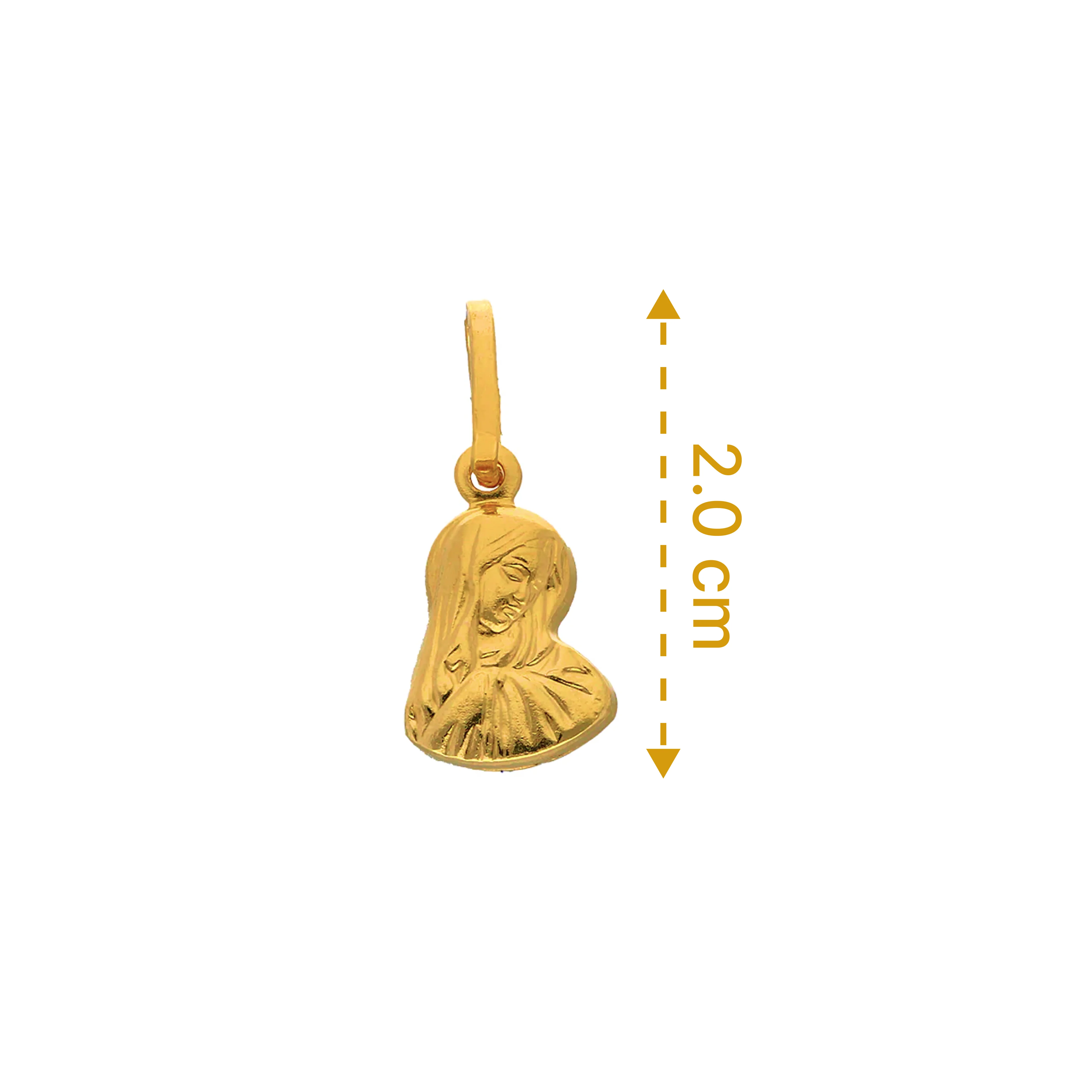 Gold Mother Mary Pendant 18KT - FKJPND18KU1062 - Image 2