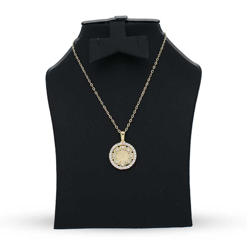Gold Necklace (Chain with Allah Pendant) 18KT - FKJNKL18KU1141 - Image 3