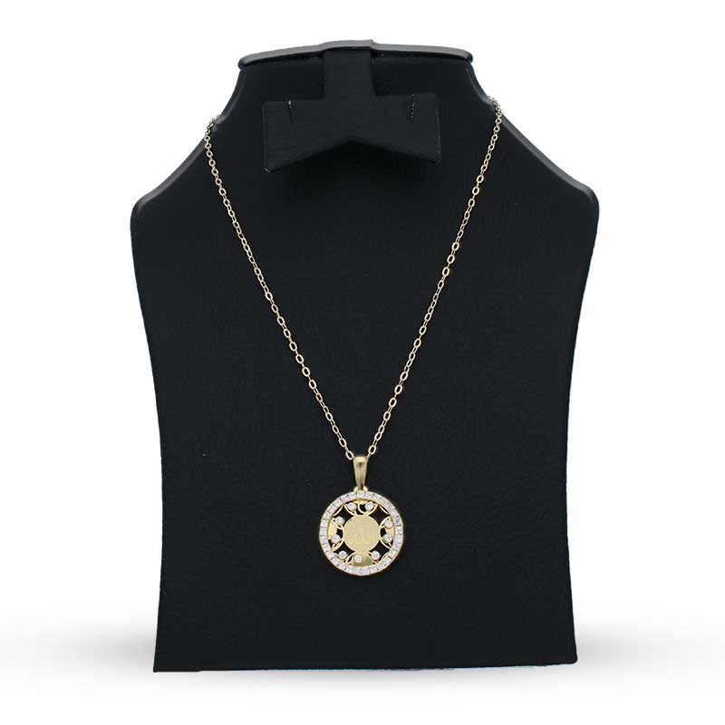 Gold Necklace (Chain with Allah Pendant) 18KT - FKJNKL18KU1147 - Image 3