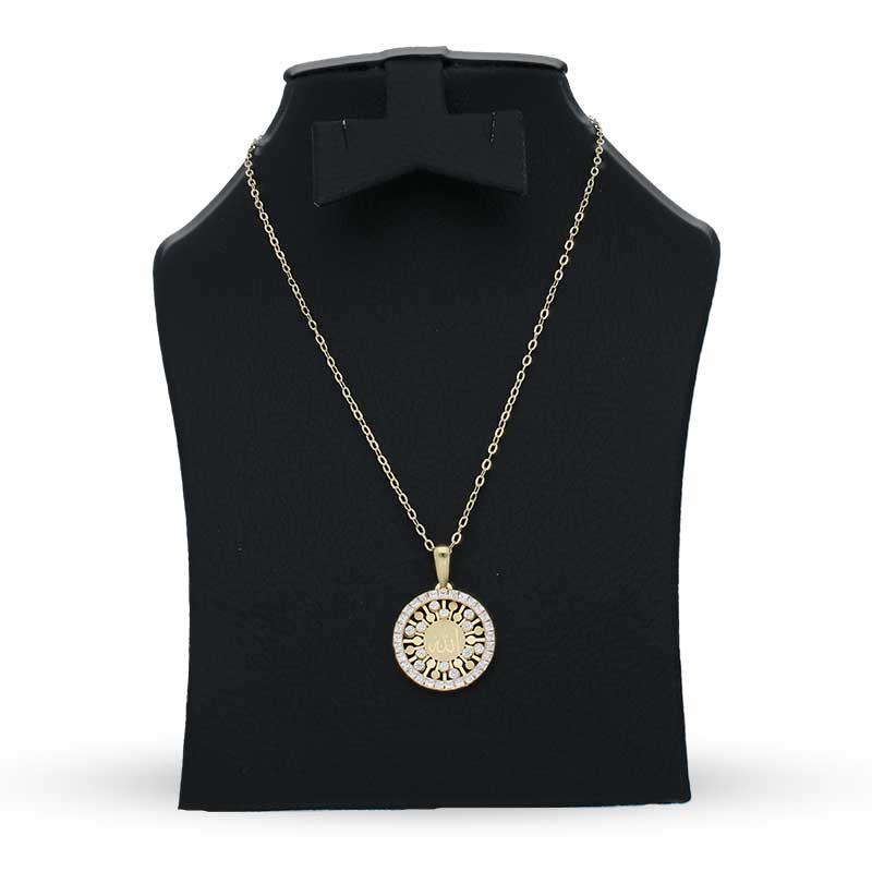 Gold Necklace (Chain with Allah Pendant) 18KT - FKJNKL18KU1148 - Image 3
