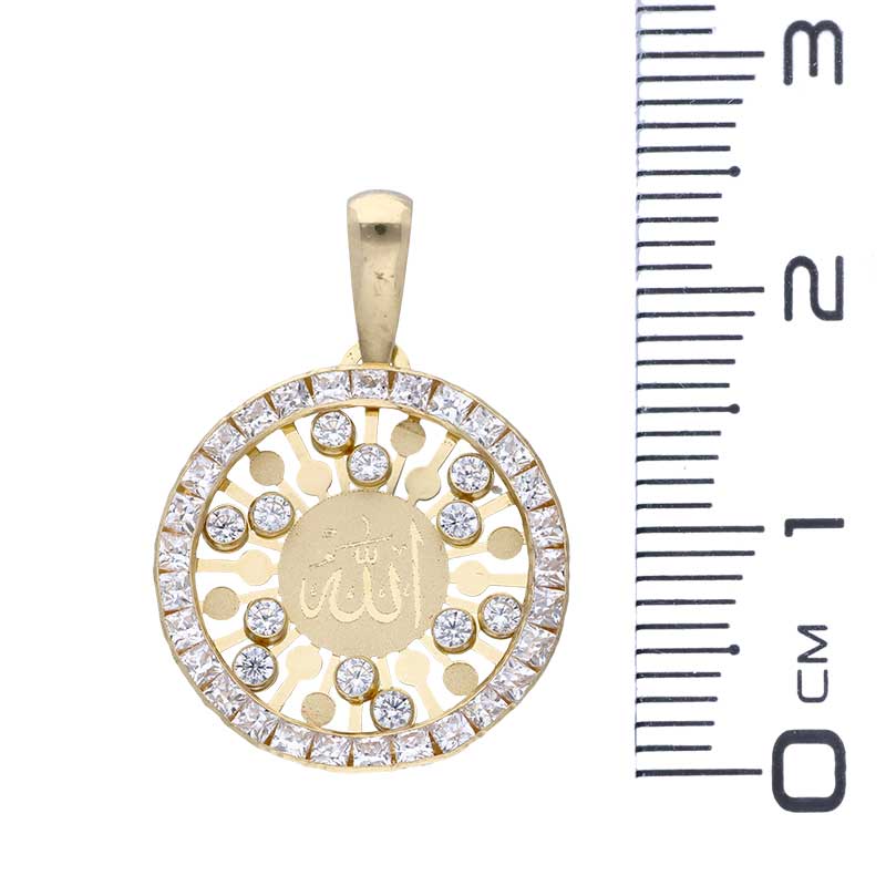 Gold Necklace (Chain with Allah Pendant) 18KT - FKJNKL18KU1148 - Image 4