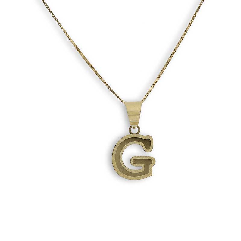Gold Necklace (Chain with Alphabet Pendant) 18KT - FKJNKL18K2260 - Image 13
