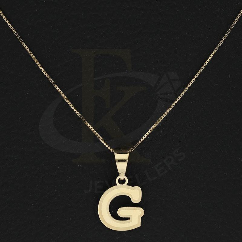 Gold Necklace (Chain with Alphabet Pendant) 18KT - FKJNKL18K2260 - Image 14