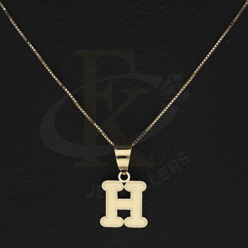 Gold Necklace (Chain with Alphabet Pendant) 18KT - FKJNKL18K2260 - Image 16