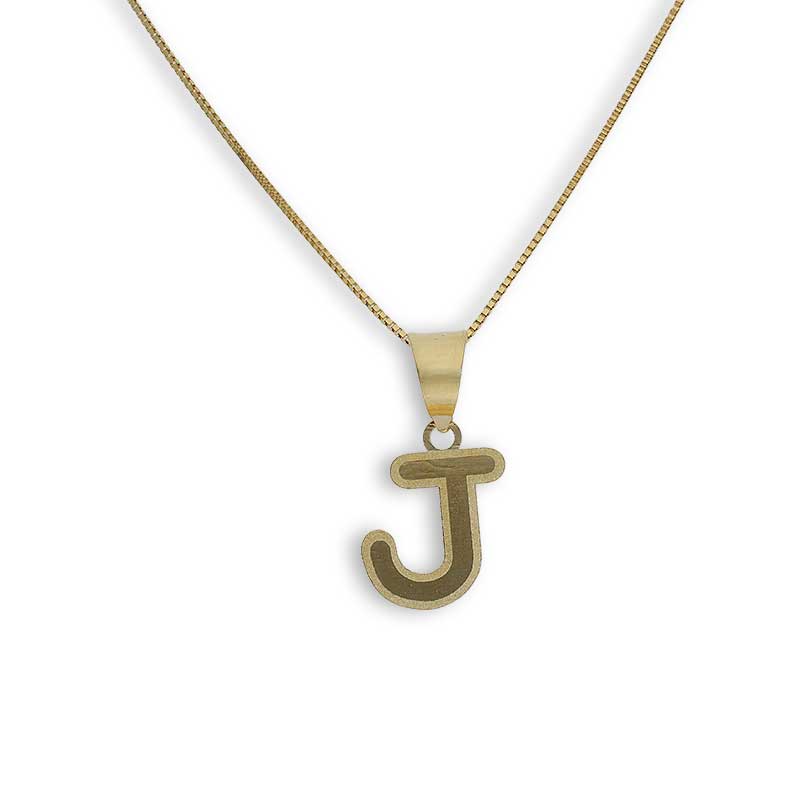 Gold Necklace (Chain with Alphabet Pendant) 18KT - FKJNKL18K2260 - Image 19
