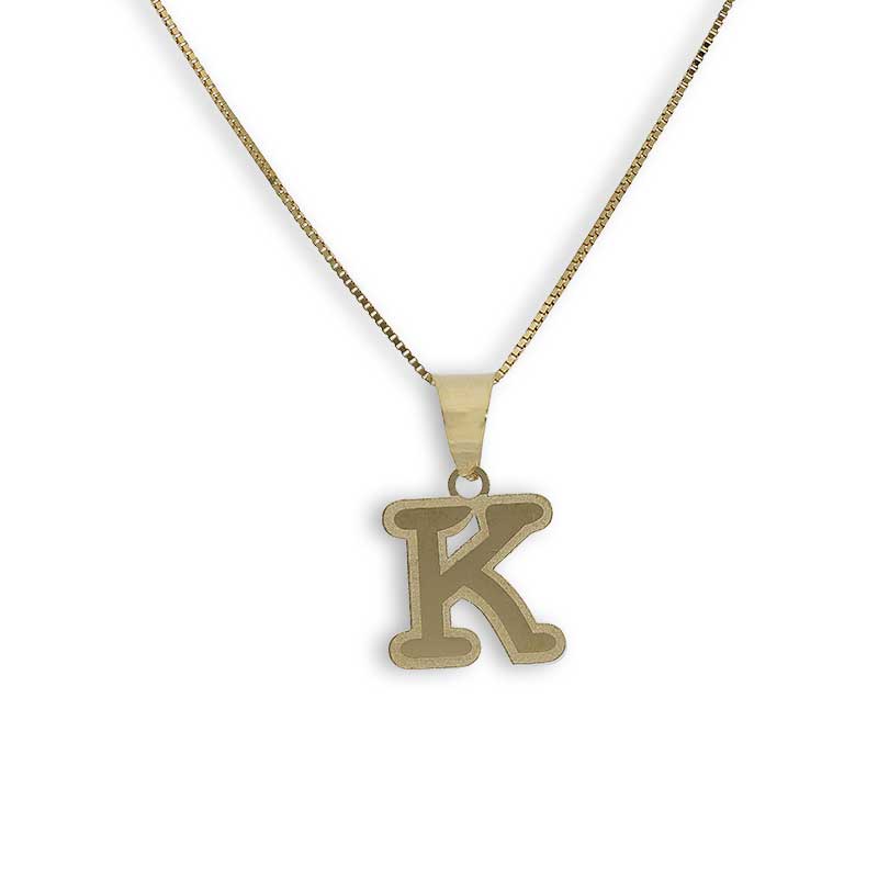 Gold Necklace (Chain with Alphabet Pendant) 18KT - FKJNKL18K2260 - Image 21