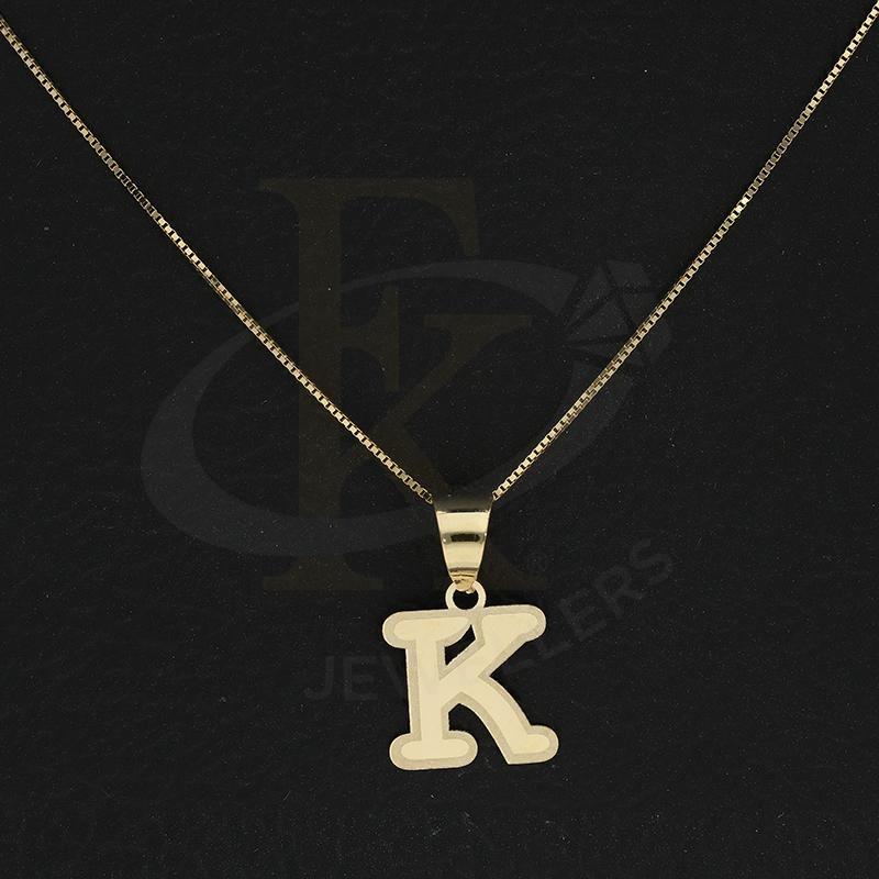 Gold Necklace (Chain with Alphabet Pendant) 18KT - FKJNKL18K2260 - Image 22