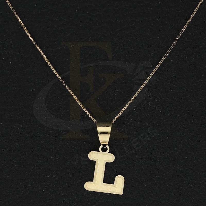 Gold Necklace (Chain with Alphabet Pendant) 18KT - FKJNKL18K2260 - Image 24