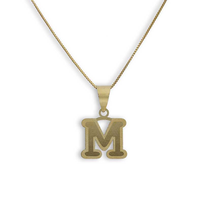 Gold Necklace (Chain with Alphabet Pendant) 18KT - FKJNKL18K2260 - Image 25