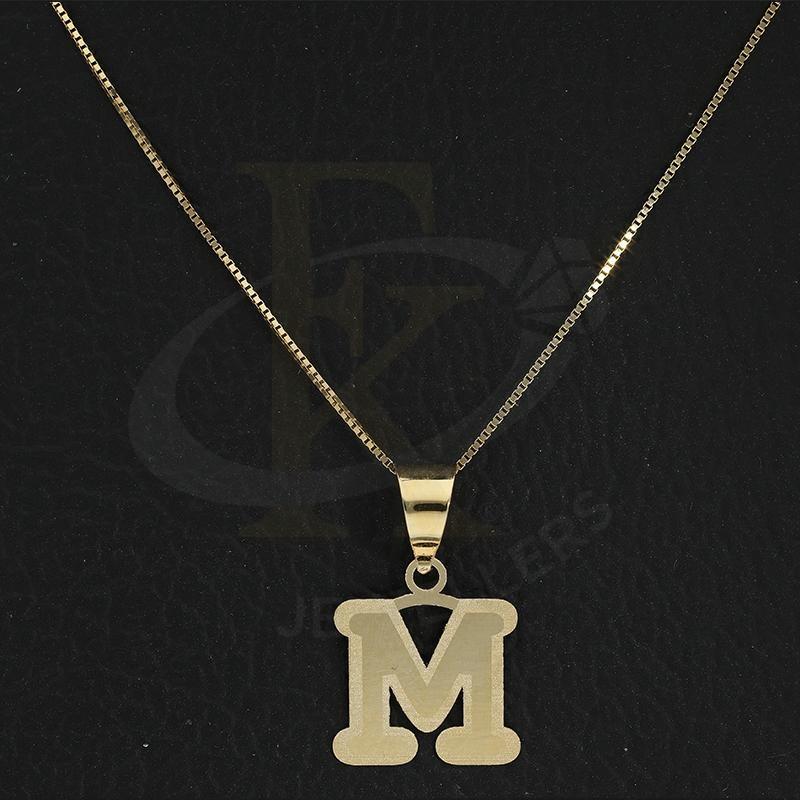 Gold Necklace (Chain with Alphabet Pendant) 18KT - FKJNKL18K2260 - Image 26