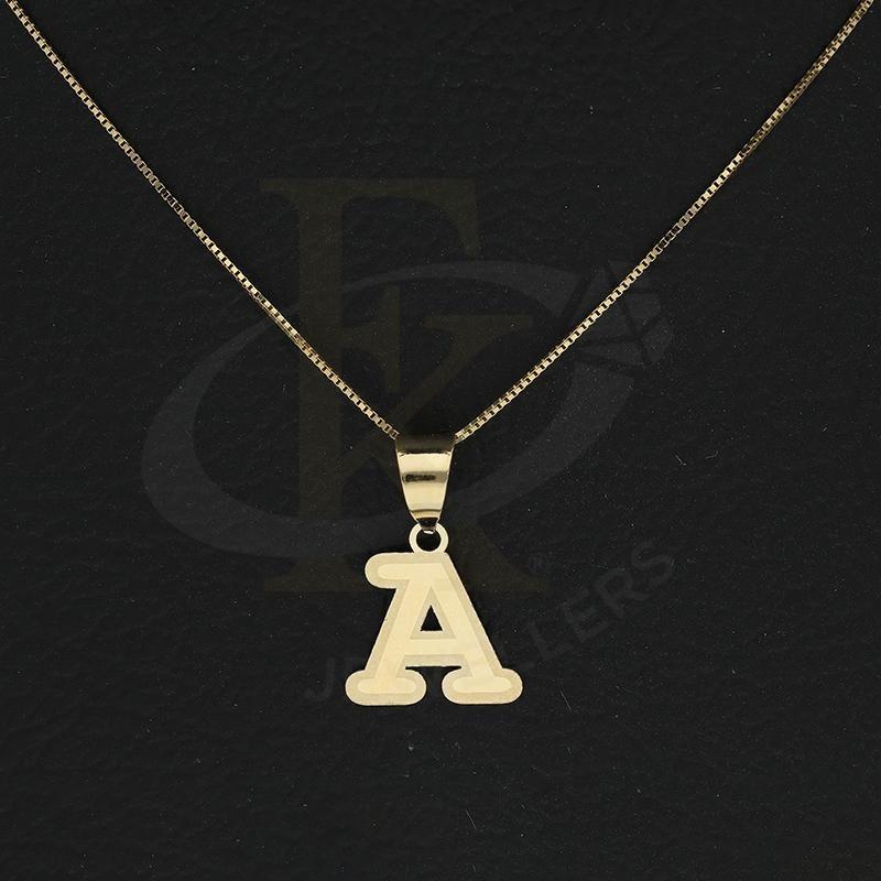 Gold Necklace (Chain with Alphabet Pendant) 18KT - FKJNKL18K2260 - Image 3