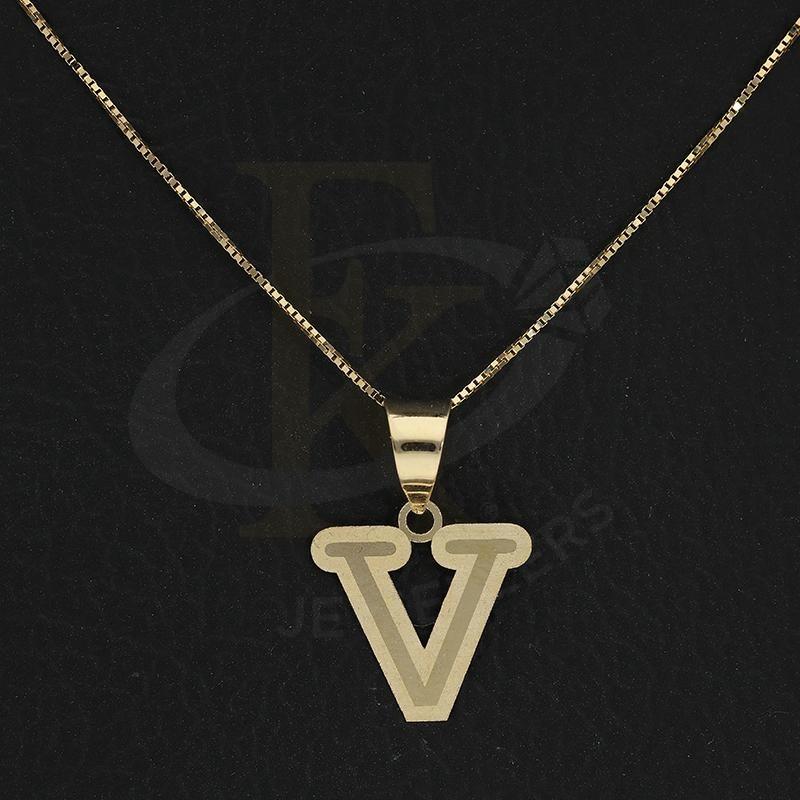 Gold Necklace (Chain with Alphabet Pendant) 18KT - FKJNKL18K2260 - Image 35