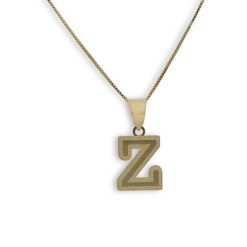 Gold Necklace (Chain with Alphabet Pendant) 18KT - FKJNKL18K2260 - Image 36