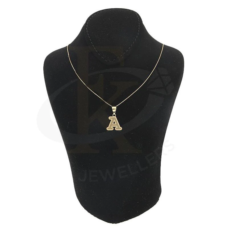 Gold Necklace (Chain with Alphabet Pendant) 18KT - FKJNKL18K2260 - Image 37