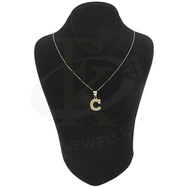 Gold Necklace (Chain with Alphabet Pendant) 18KT - FKJNKL18K2260 - Image 39