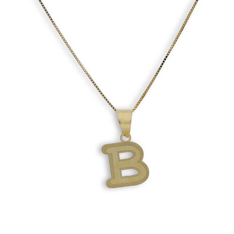 Gold Necklace (Chain with Alphabet Pendant) 18KT - FKJNKL18K2260 - Image 4