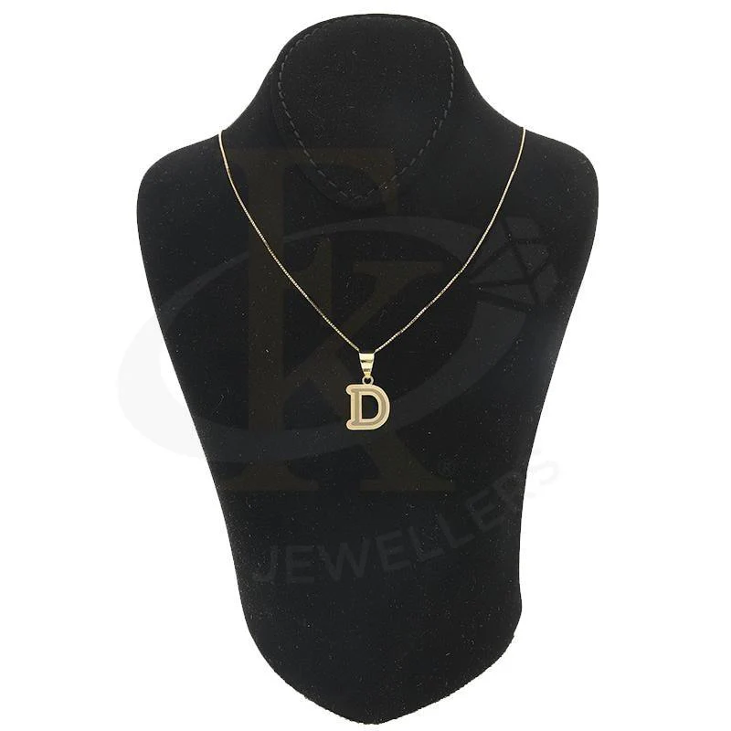Gold Necklace (Chain with Alphabet Pendant) 18KT - FKJNKL18K2260 - Image 40