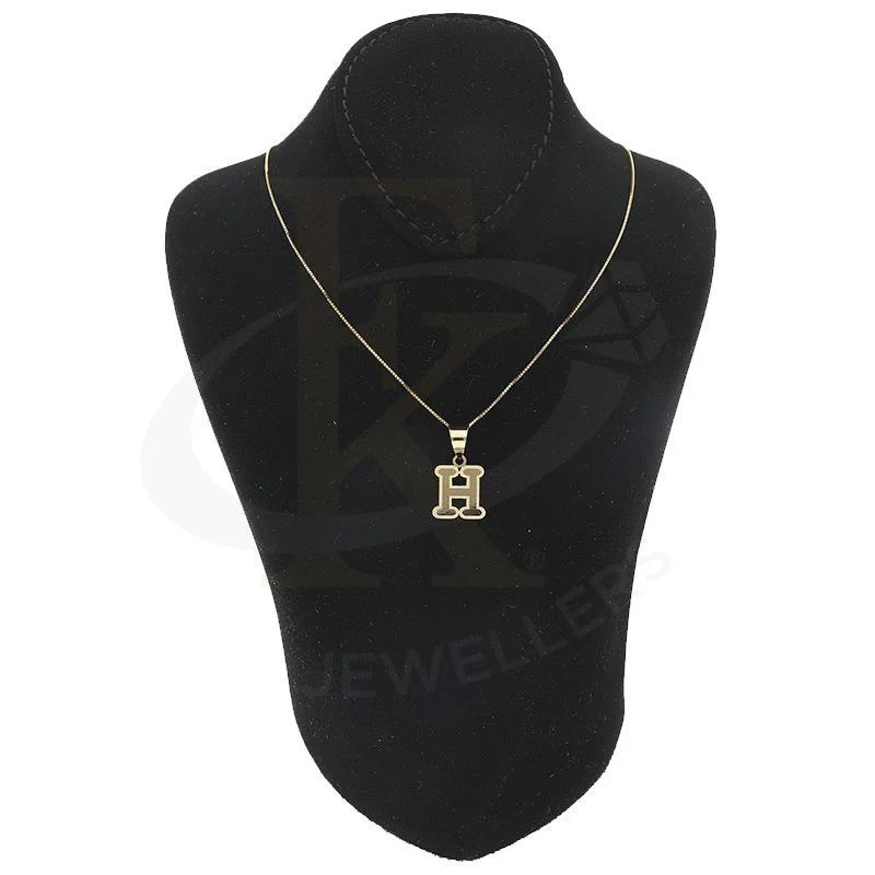 Gold Necklace (Chain with Alphabet Pendant) 18KT - FKJNKL18K2260 - Image 43