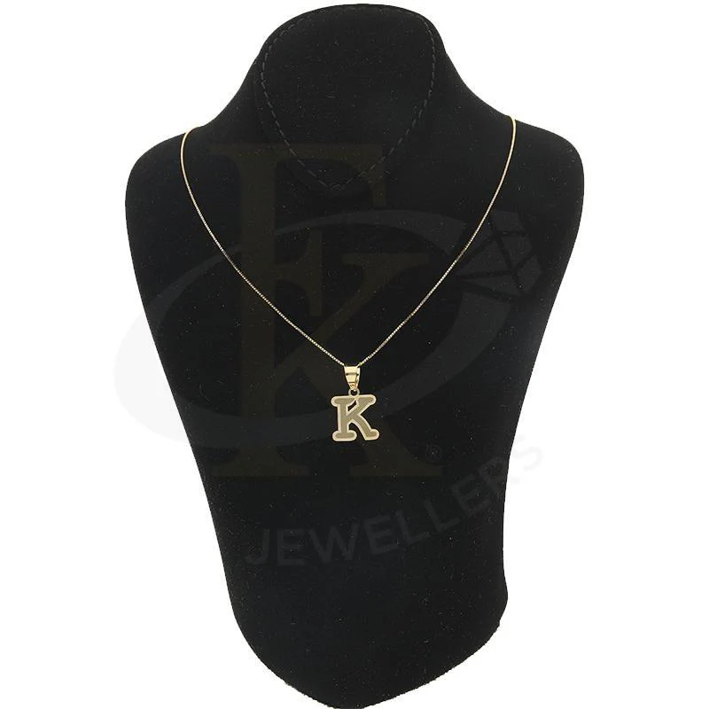 Gold Necklace (Chain with Alphabet Pendant) 18KT - FKJNKL18K2260 - Image 46