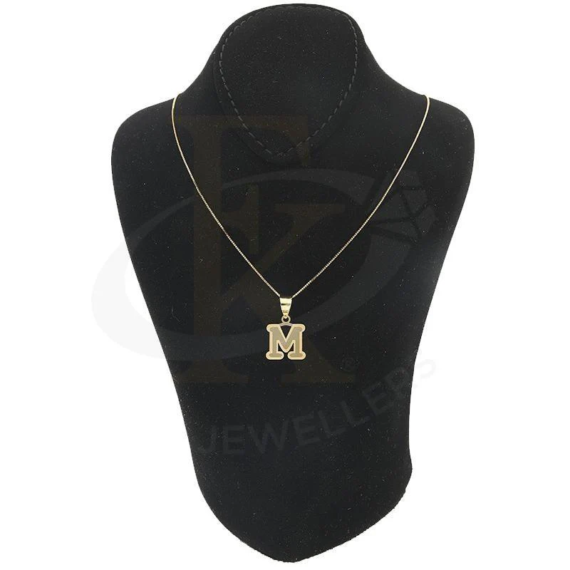 Gold Necklace (Chain with Alphabet Pendant) 18KT - FKJNKL18K2260 - Image 48