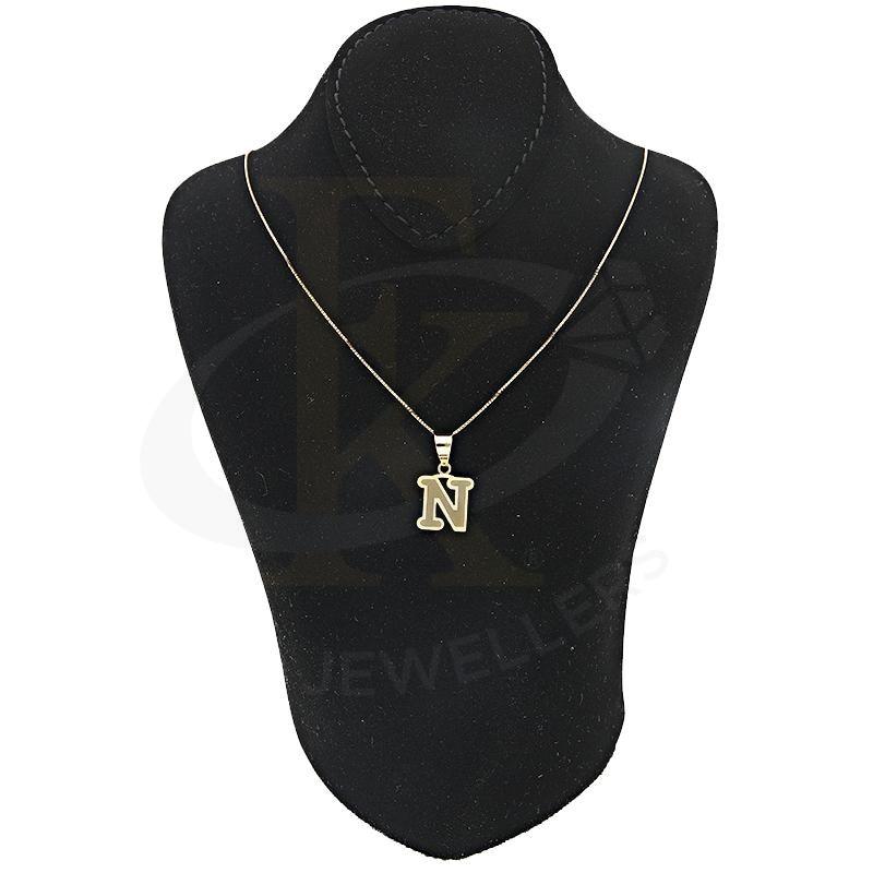 Gold Necklace (Chain with Alphabet Pendant) 18KT - FKJNKL18K2260 - Image 49