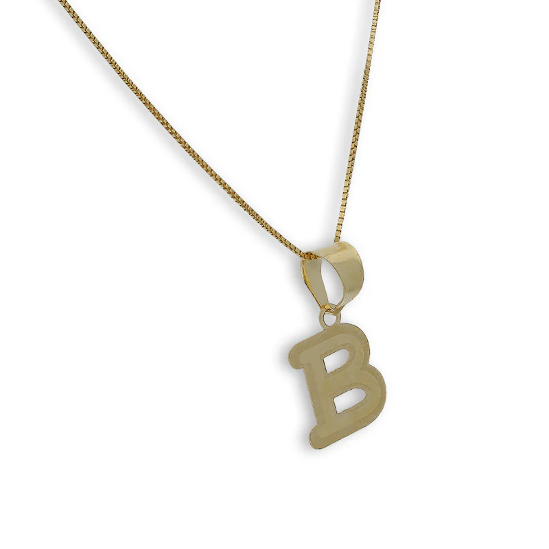 Gold Necklace (Chain with Alphabet Pendant) 18KT - FKJNKL18K2260 - Image 5