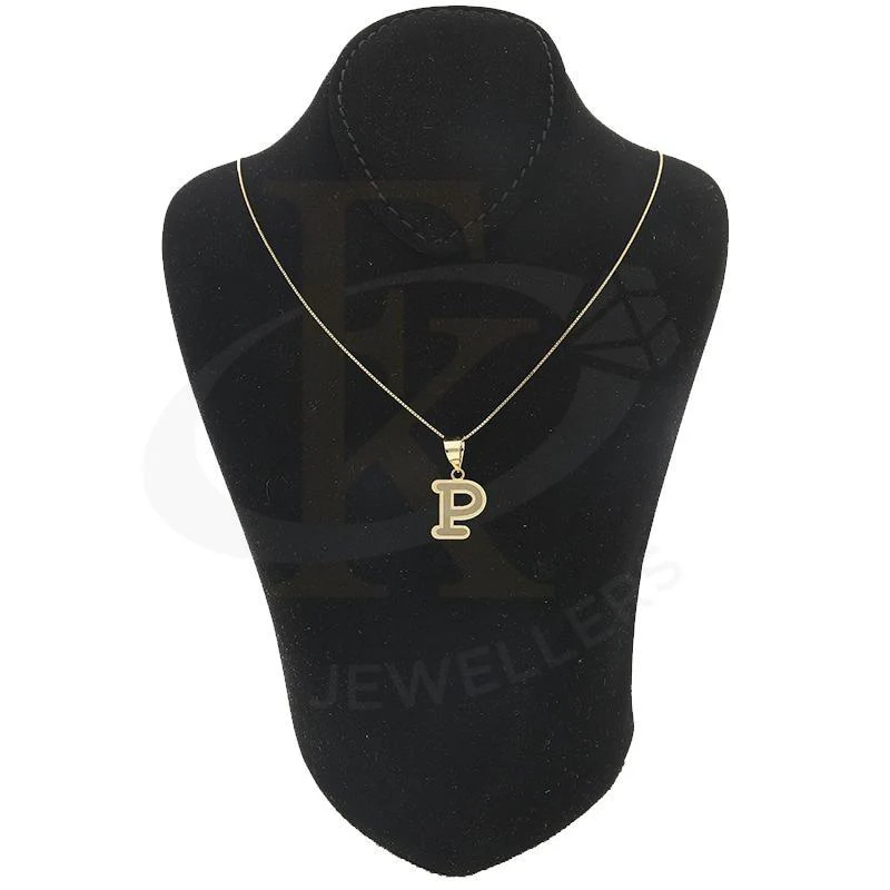 Gold Necklace (Chain with Alphabet Pendant) 18KT - FKJNKL18K2260 - Image 50