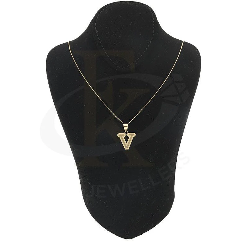 Gold Necklace (Chain with Alphabet Pendant) 18KT - FKJNKL18K2260 - Image 52
