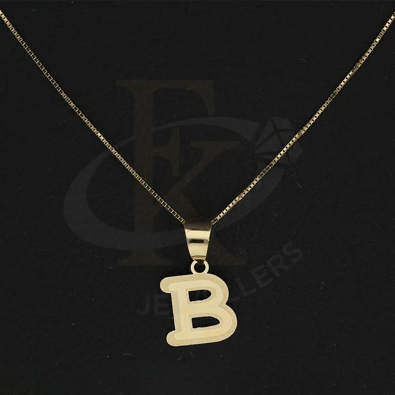 Gold Necklace (Chain with Alphabet Pendant) 18KT - FKJNKL18K2260 - Image 6