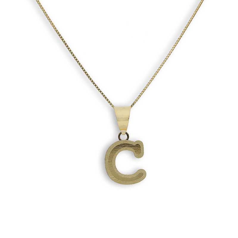 Gold Necklace (Chain with Alphabet Pendant) 18KT - FKJNKL18K2260 - Image 7