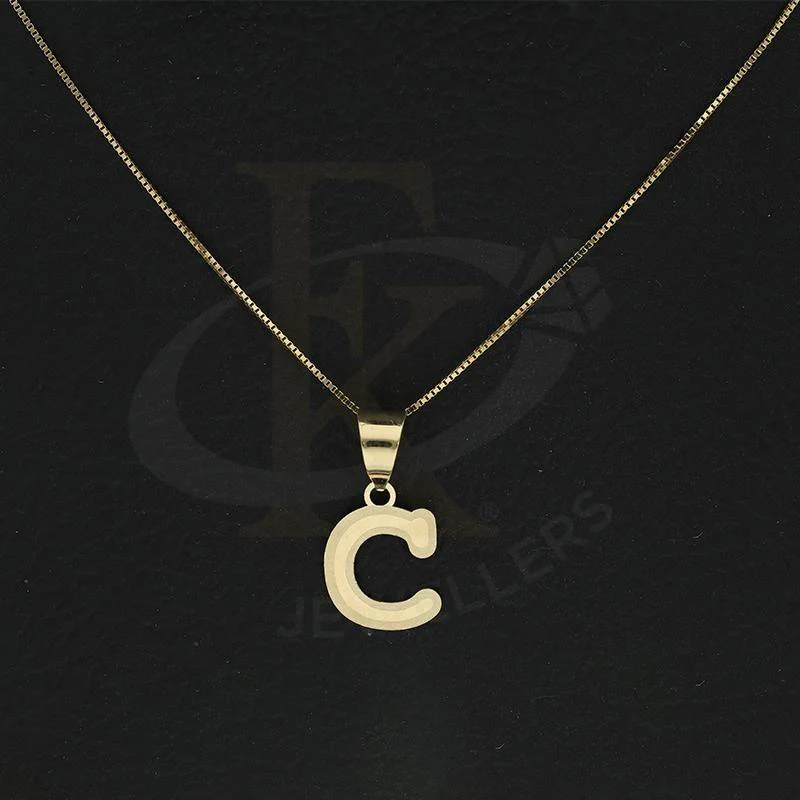 Gold Necklace (Chain with Alphabet Pendant) 18KT - FKJNKL18K2260 - Image 8