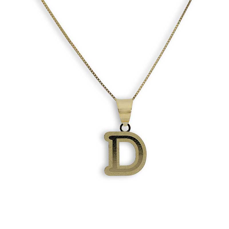 Gold Necklace (Chain with Alphabet Pendant) 18KT - FKJNKL18K2260 - Image 9
