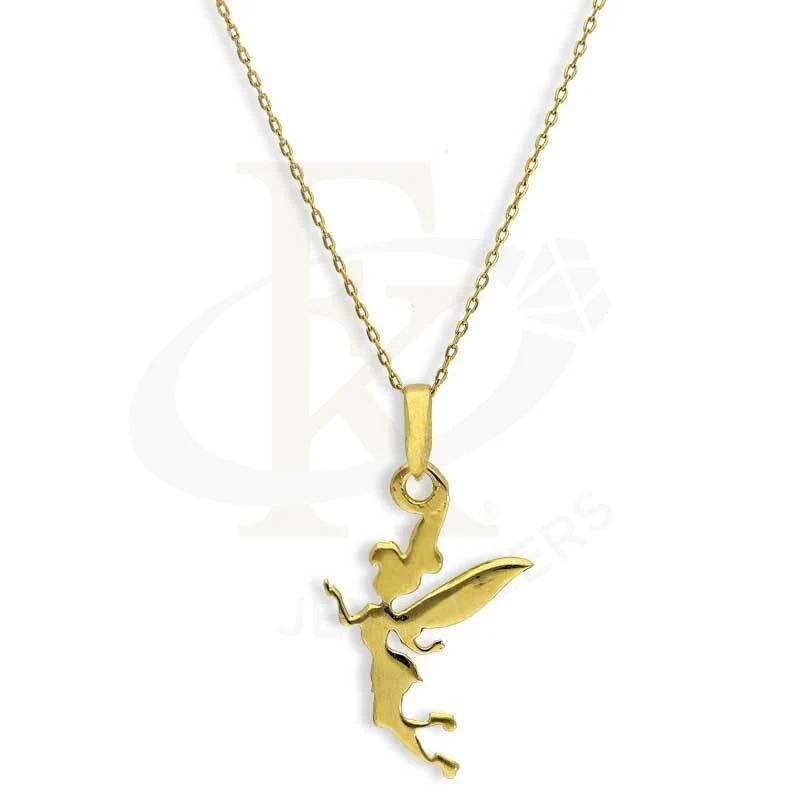 Gold Necklace (Chain with Tinkerbell Fairy Angel Pendant) 18KT - FKJNKL18K2690