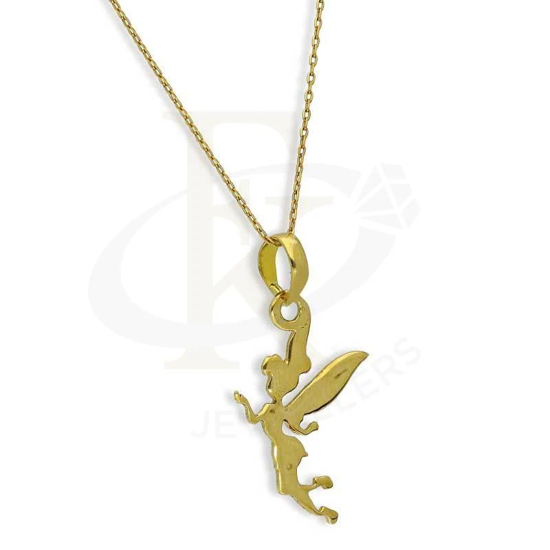 Gold Necklace (Chain with Tinkerbell Fairy Angel Pendant) 18KT - FKJNKL18K2690 - Image 2