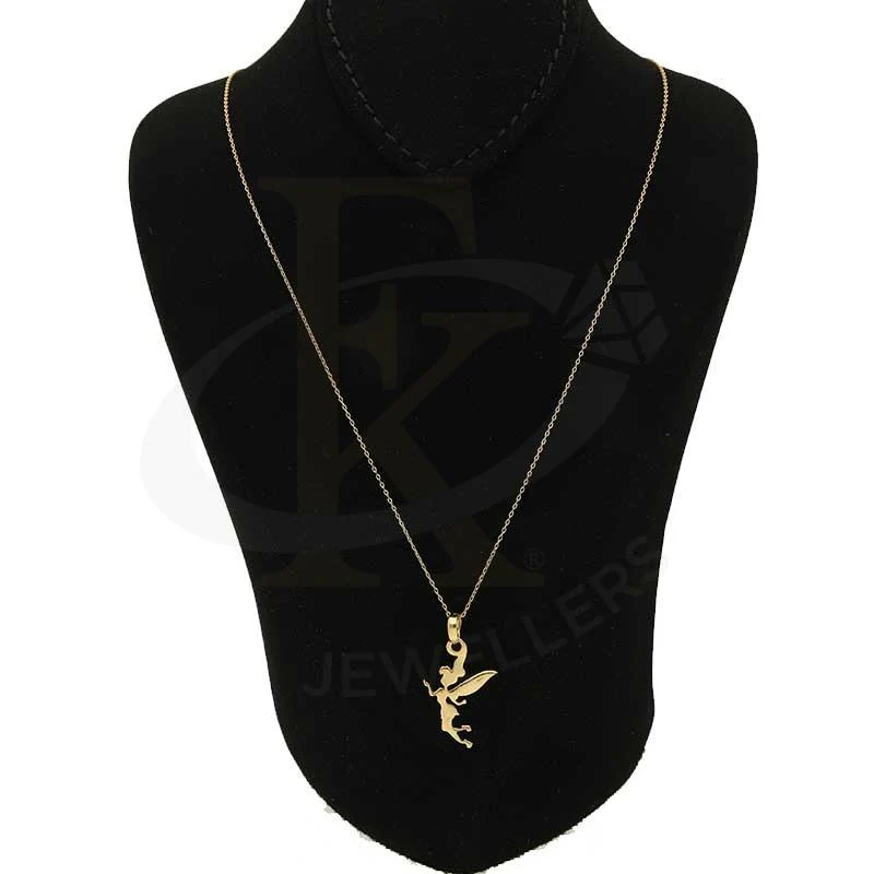 Gold Necklace (Chain with Tinkerbell Fairy Angel Pendant) 18KT - FKJNKL18K2690 - Image 5