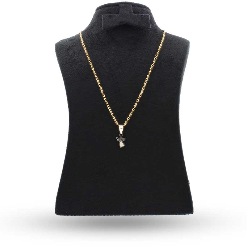 Gold Necklace (Chain with Angel Pendant) 18KT - FKJNKL18KU1045 - Image 3