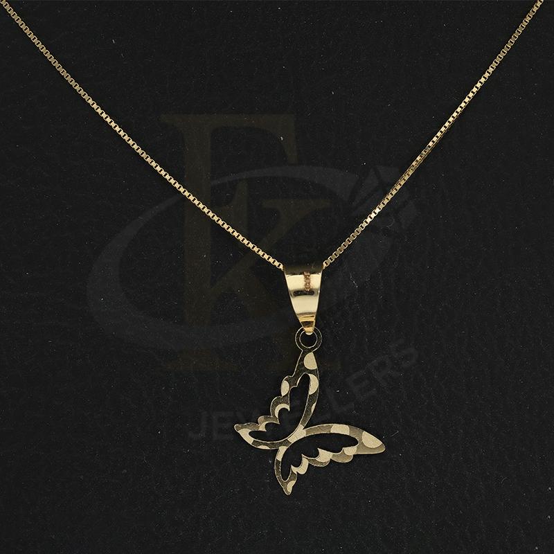 Gold Necklace (Chain with Butterfly Pendant) 18KT - FKJNKL18K2296 - Image 3