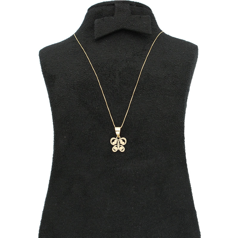 Gold Necklace (Chain with Butterfly Pendant) 18KT - FKJNKL18KU1026 - Image 2