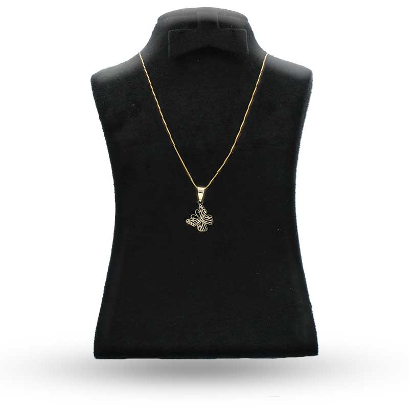 Gold Necklace (Chain with Butterfly Pendant) 18KT - FKJNKL18KU1068 - Image 3