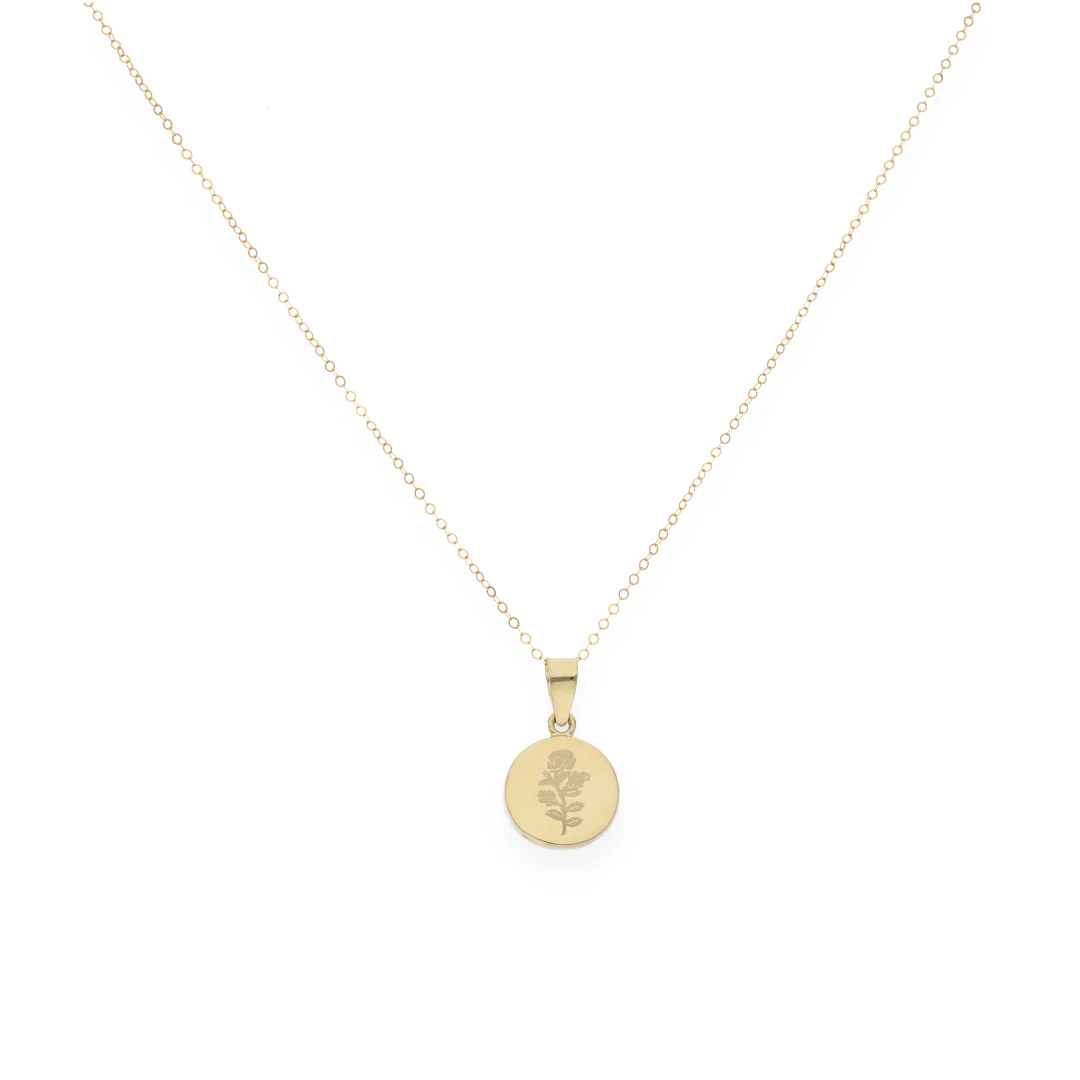 Gold Necklace (Chain with Coin Shaped Pendant) 18KT - FKJNKL18KU6147 - Image 3