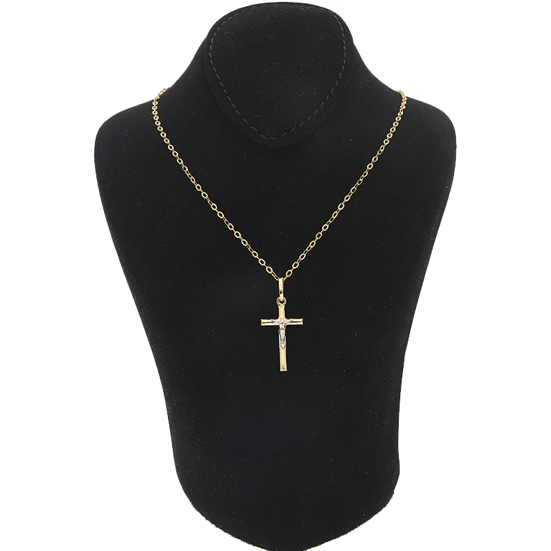 Gold Necklace (Chain with Cross Pendant) 18KT - FKJNKL18KU1001 - Image 3